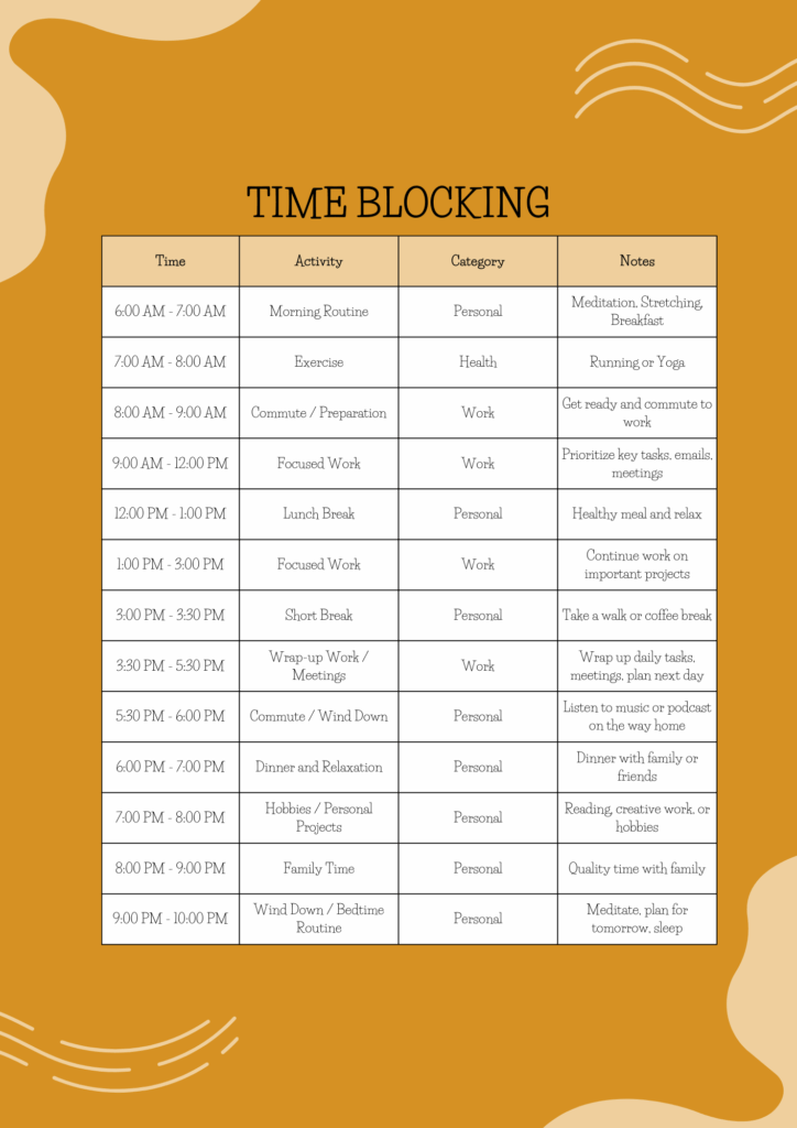 time blocking techniques